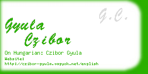 gyula czibor business card